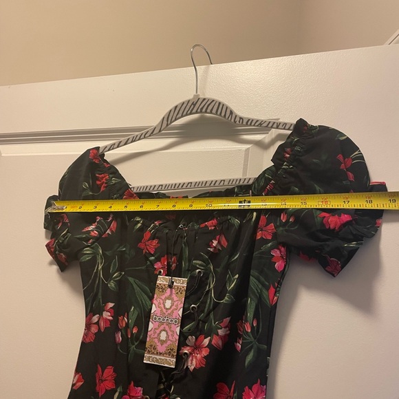 🎉 4/3 Host Pick! 🎉 Boohoo Floral Off The Shoulder Mini Dress - Size 6 - NWT - Picture 9 of 11